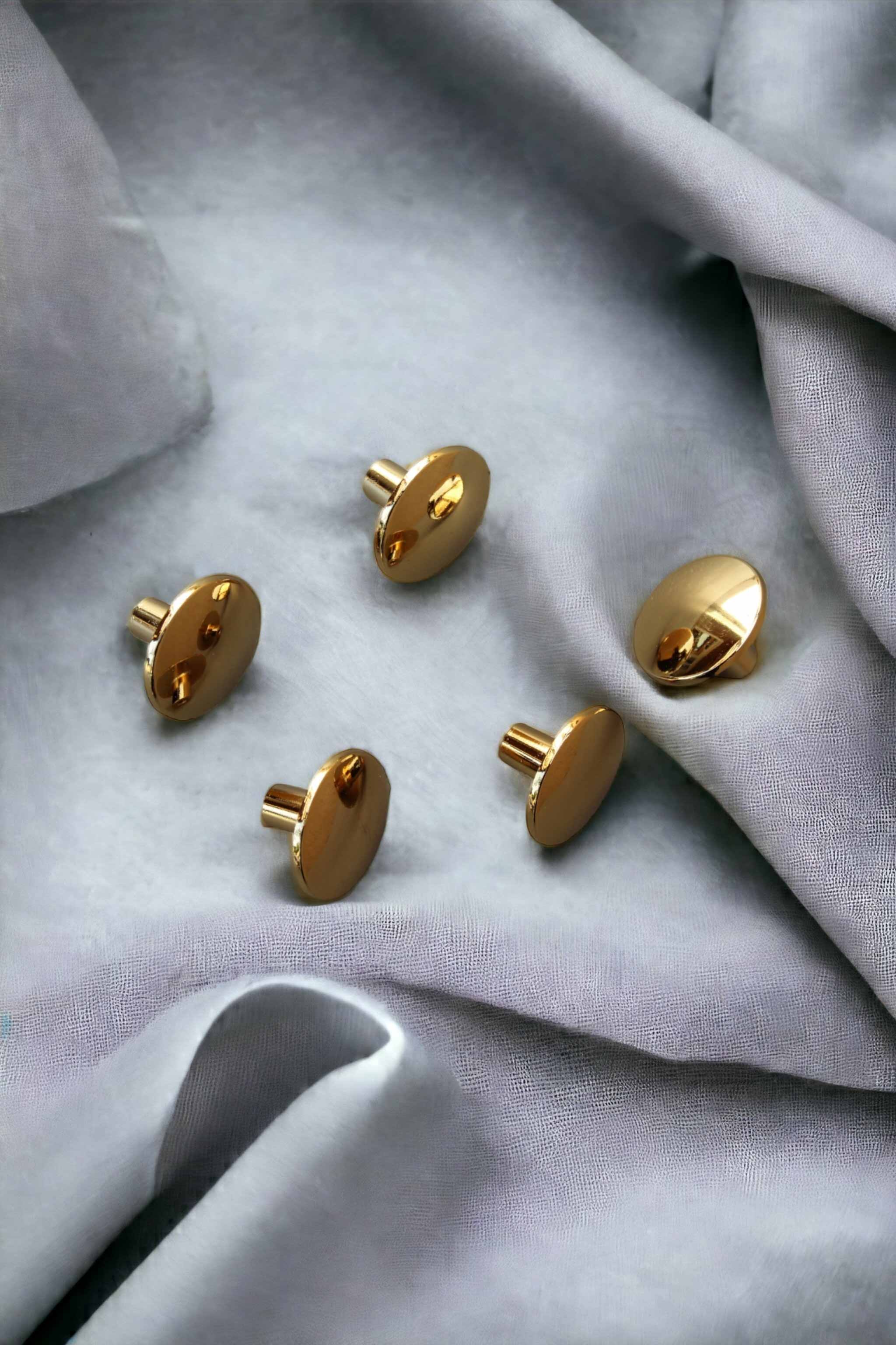 Gold 35 mm Mantar Düğme Çekmece ve Dolap Kulpu