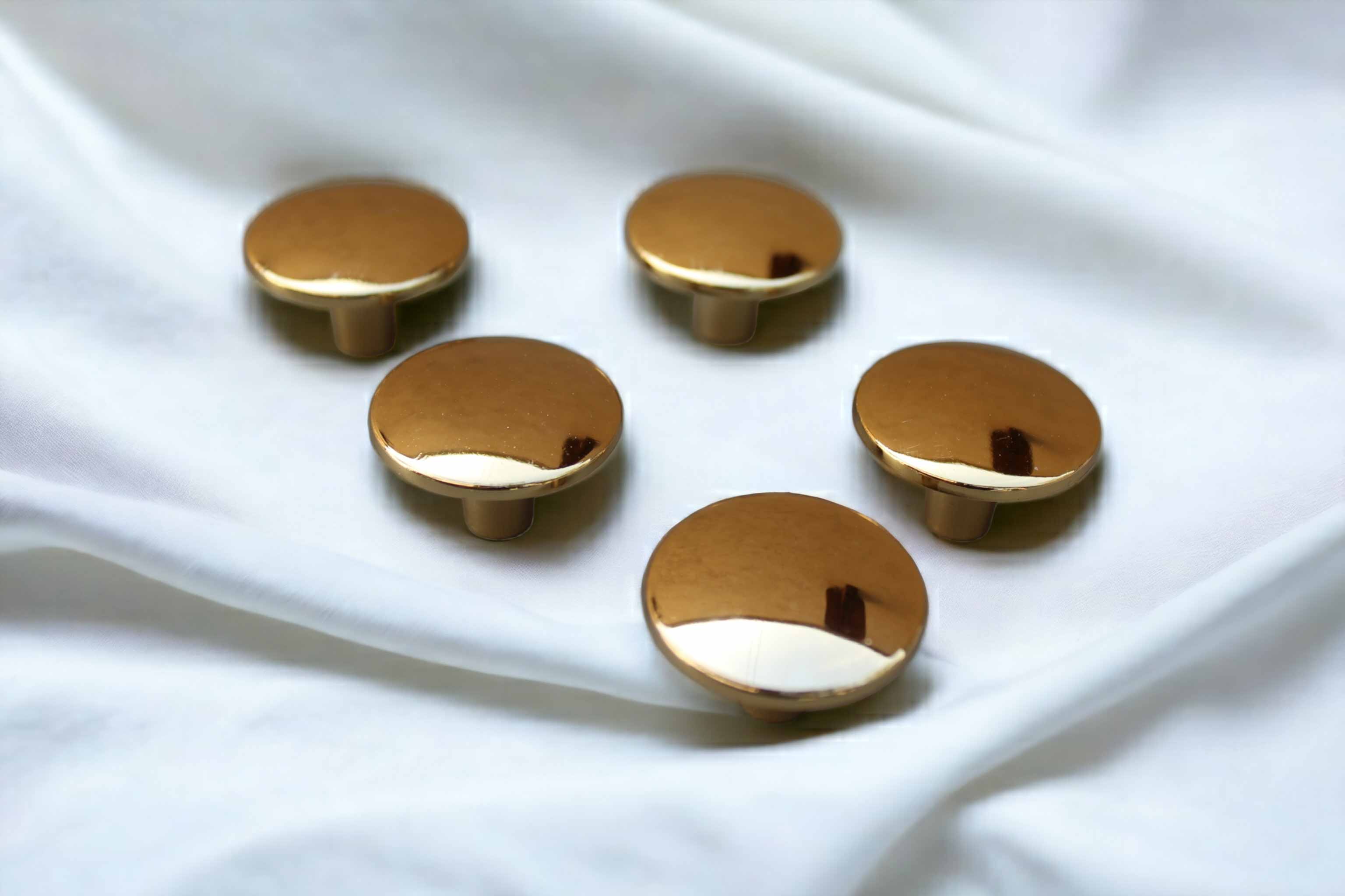 Gold 35 mm Mantar Düğme Çekmece ve Dolap Kulpu