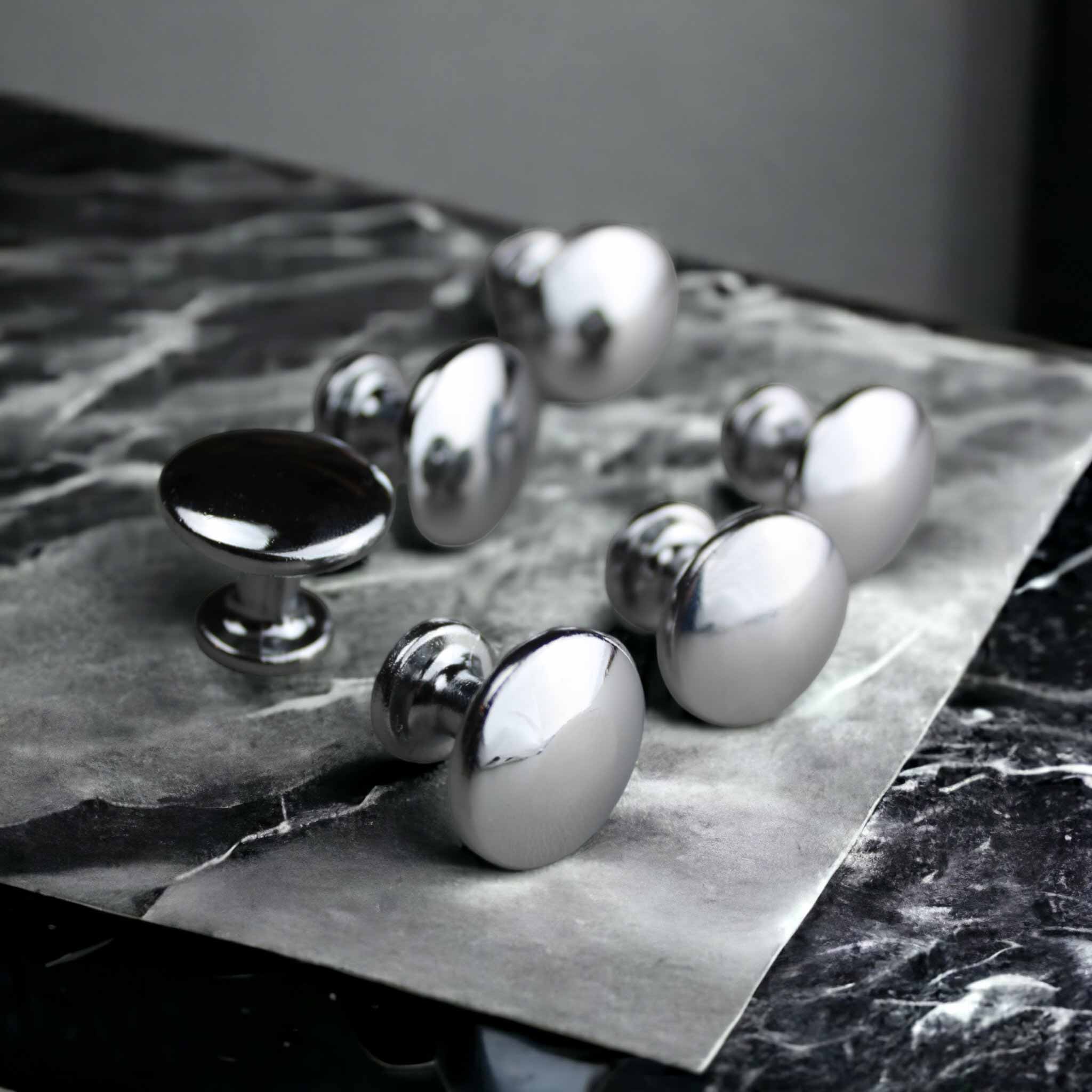 25 mm Krom Düğme Çekmece ve Dolap Kulpu
