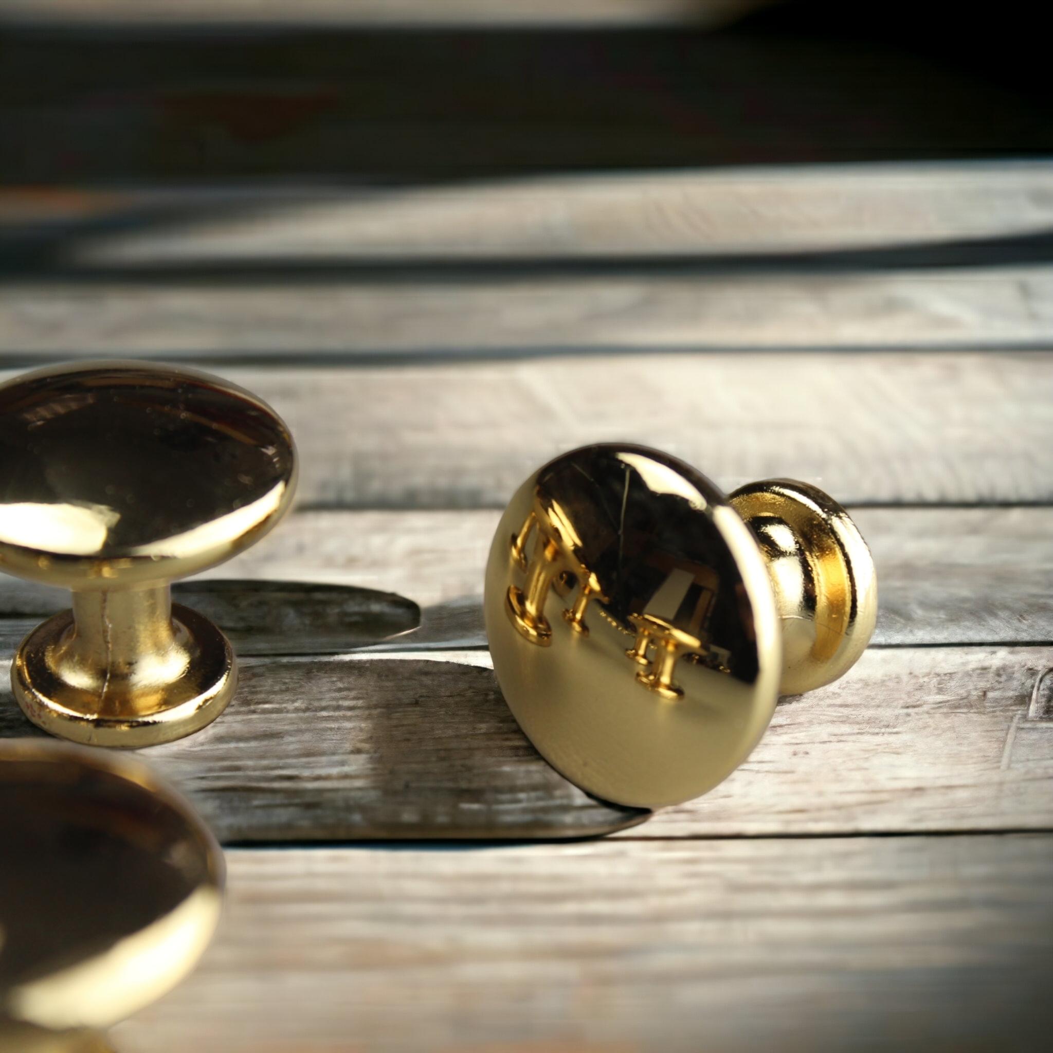 Gold Düğme Dolap ve Çekmece Kulpu