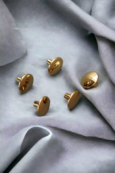 Mantar Düğme Gold Dolap Kulpu